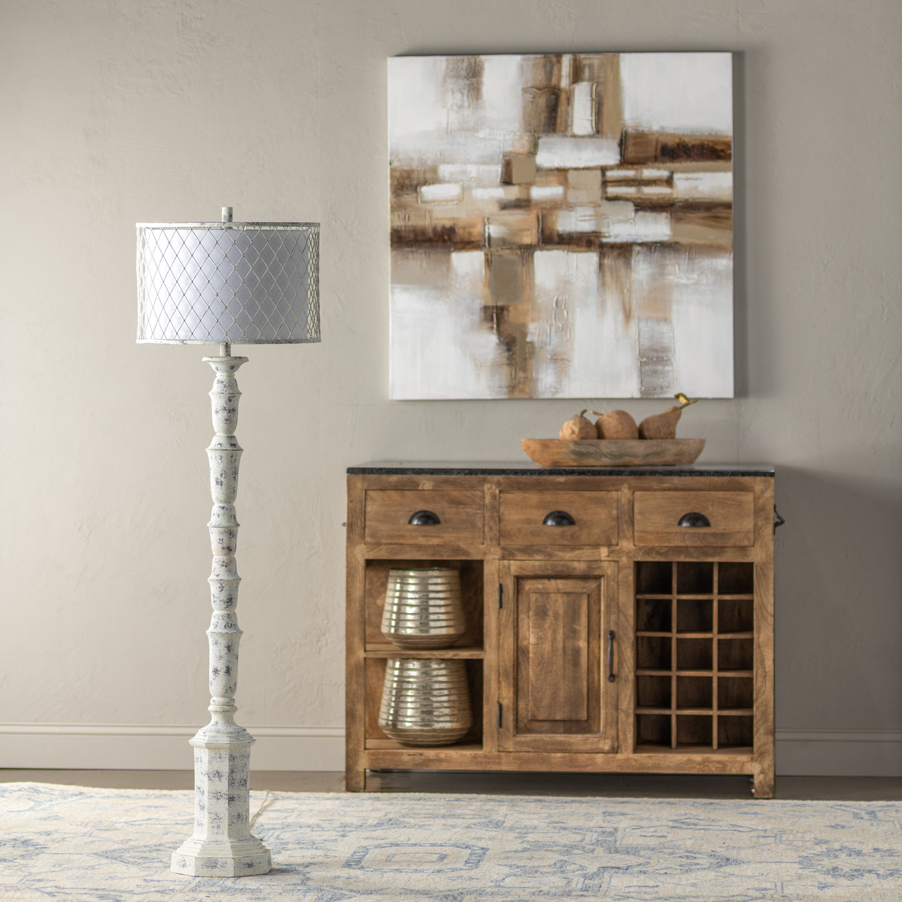 CRESTVIEW COLLECTION CVAVP1472 Para Floor Lamp