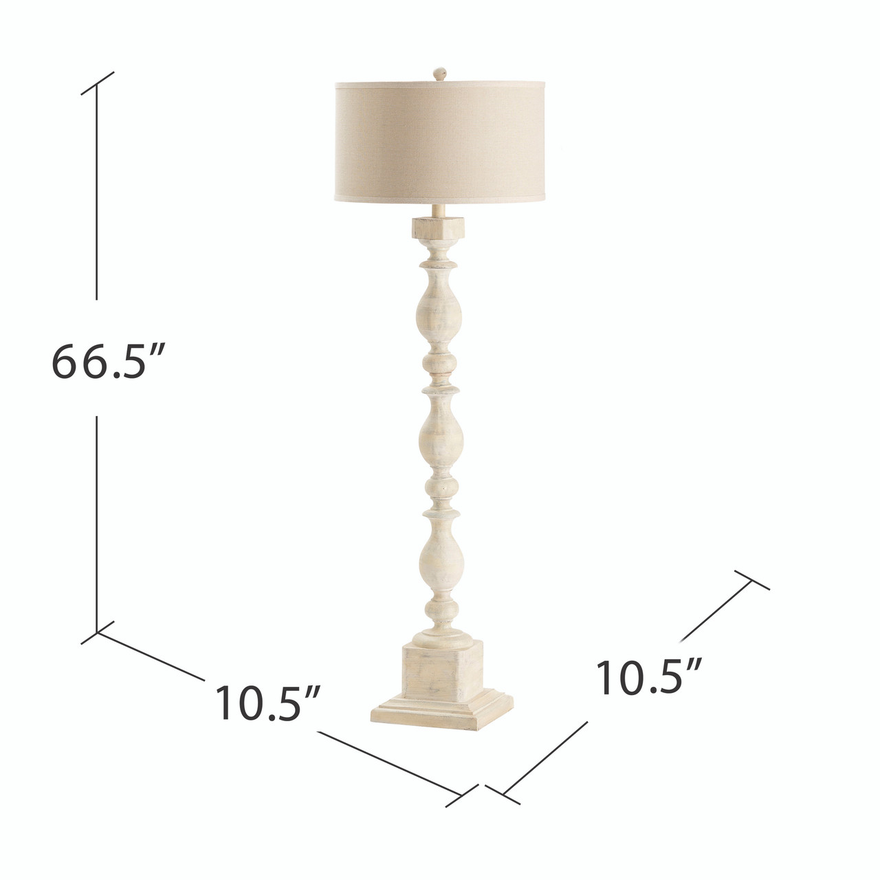 CRESTVIEW COLLECTION CVAUP960 Wood Post Floor Lamp