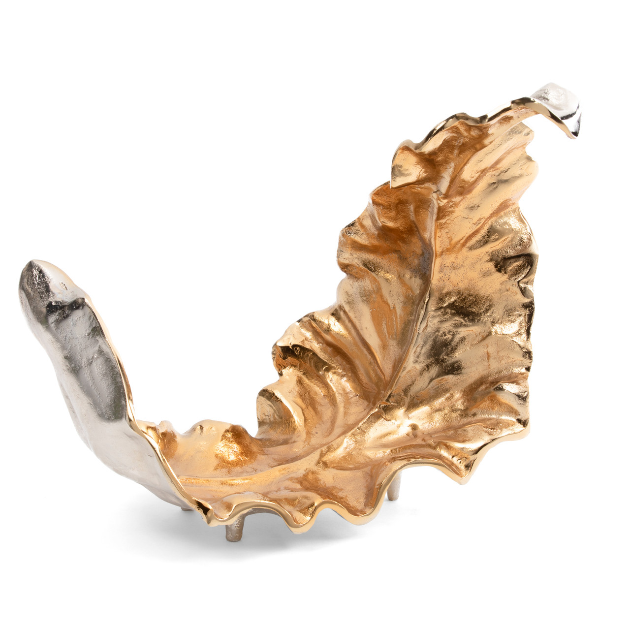 CRESTVIEW COLLECTION CVDZEN002 Willow Med. Two Toned Sculptural Leaf