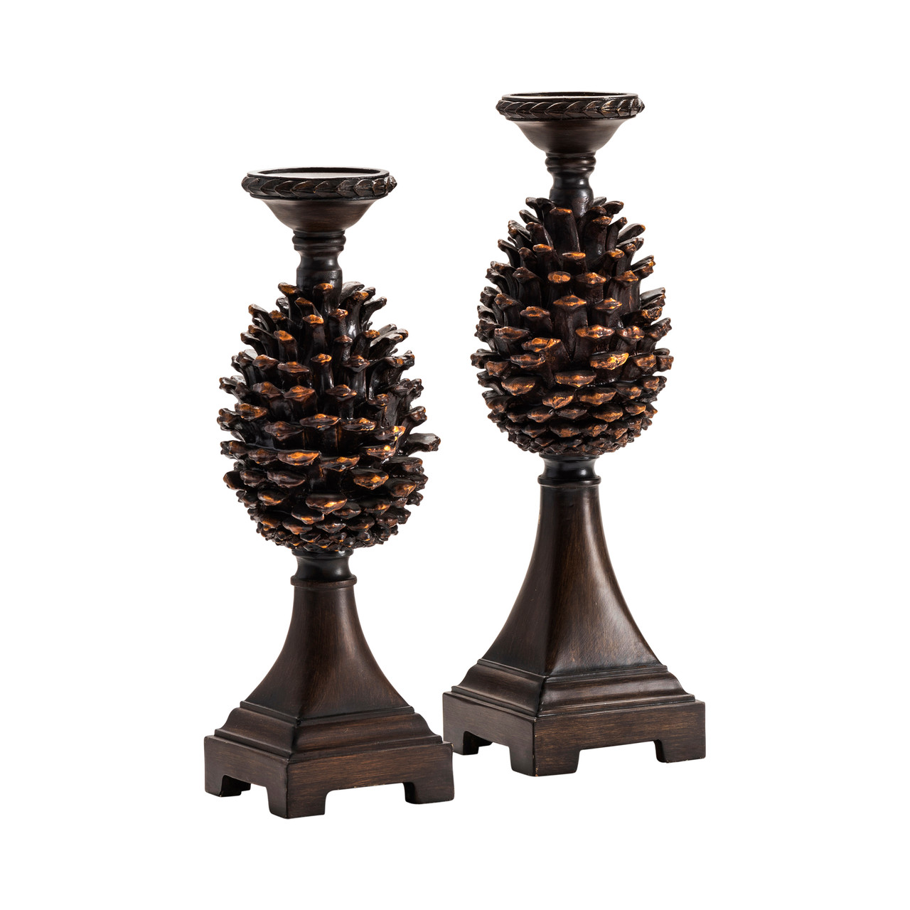 CRESTVIEW COLLECTION CVCHE345 Pine Bluff Candleholders