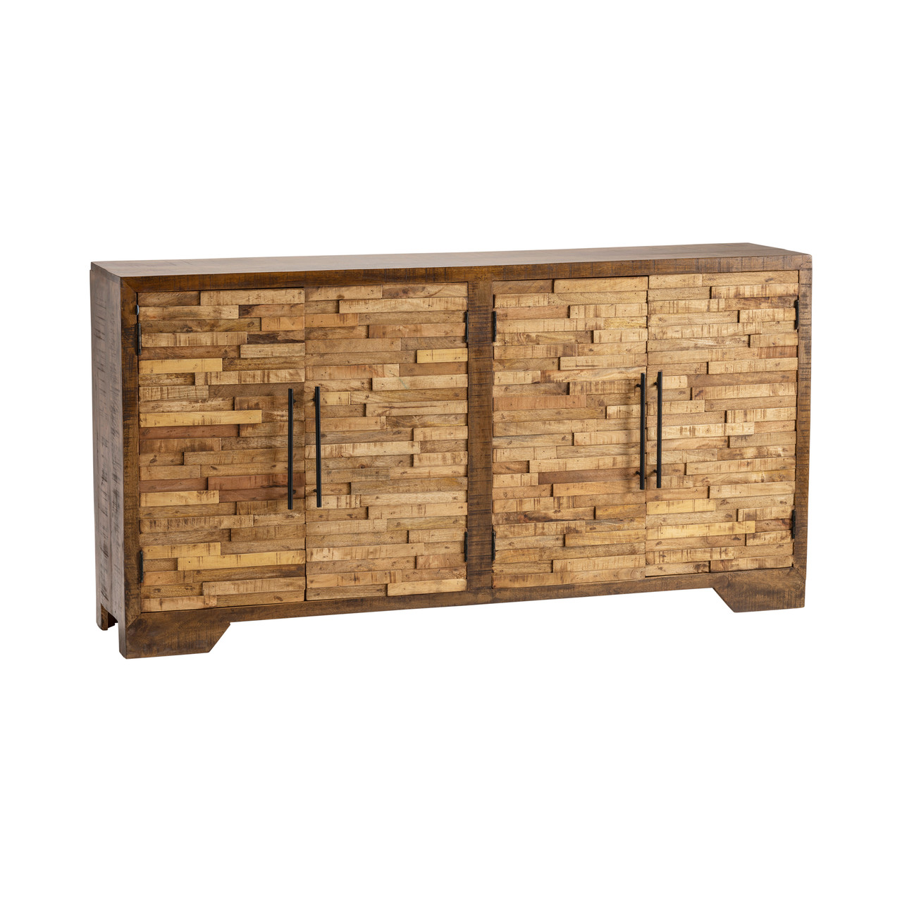 CRESTVIEW COLLECTION CVFNR337 Bengal Manor Mango Wood Random Strips Sideboard