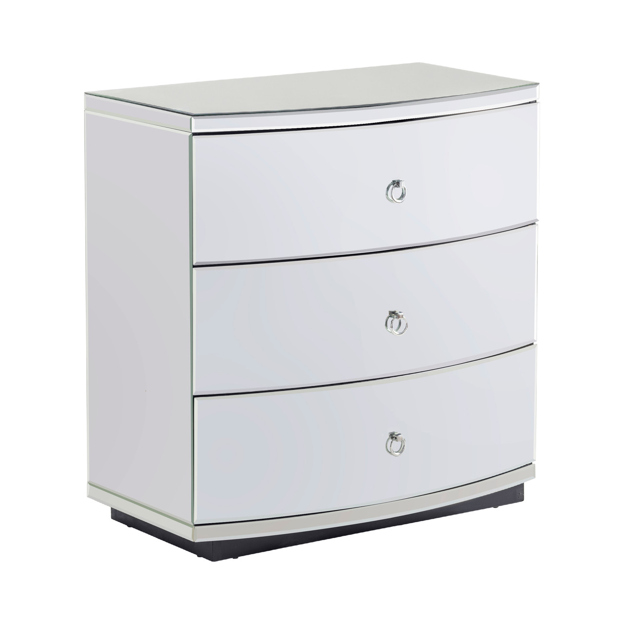 CRESTVIEW COLLECTION CVFZR1825 Millenium Bent Mirror 3 Drawer Chest