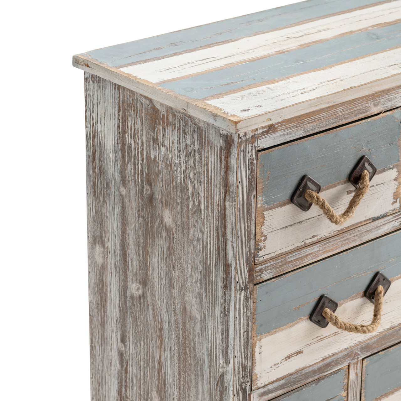 CRESTVIEW COLLECTION CVFZR1244 Nantucket 6 Drawer Weathered Wood Chest