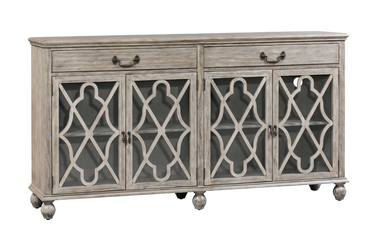 CRESTVIEW COLLECTION CVFVR8015 Hawthorne Estate 2 Drawer 4 Door Fretwork Sideboard
