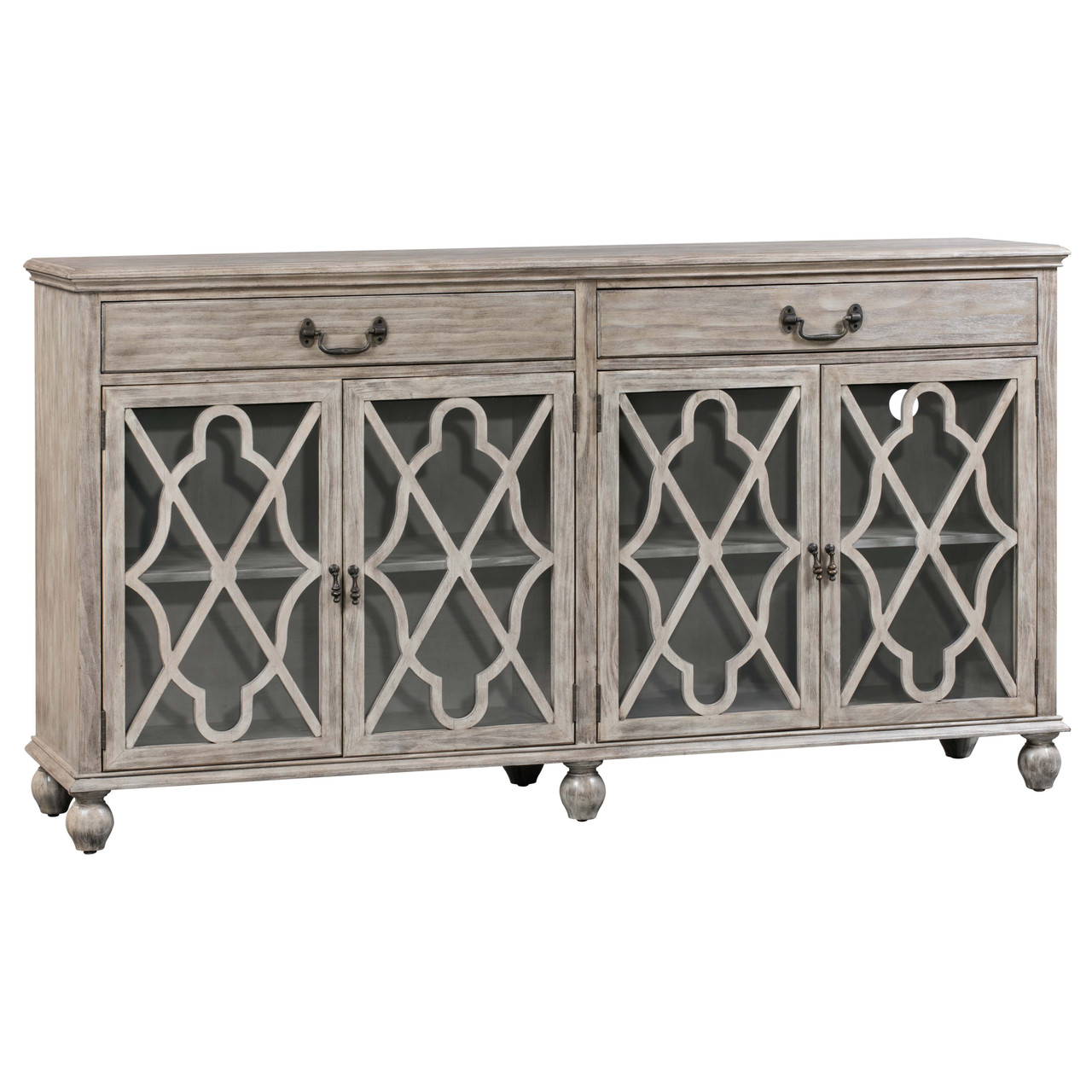 CRESTVIEW COLLECTION CVFVR8015 Hawthorne Estate 2 Drawer 4 Door Fretwork Sideboard
