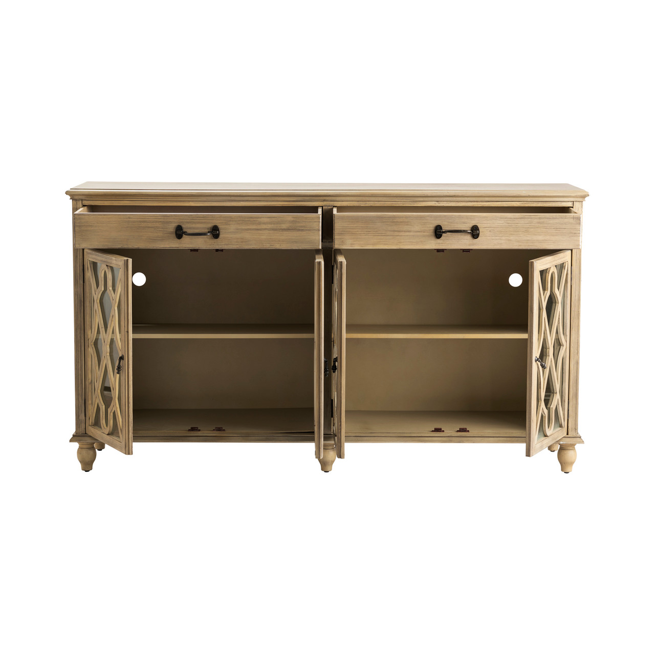 CRESTVIEW COLLECTION CVFVR8015 Hawthorne Estate 2 Drawer 4 Door Fretwork Sideboard
