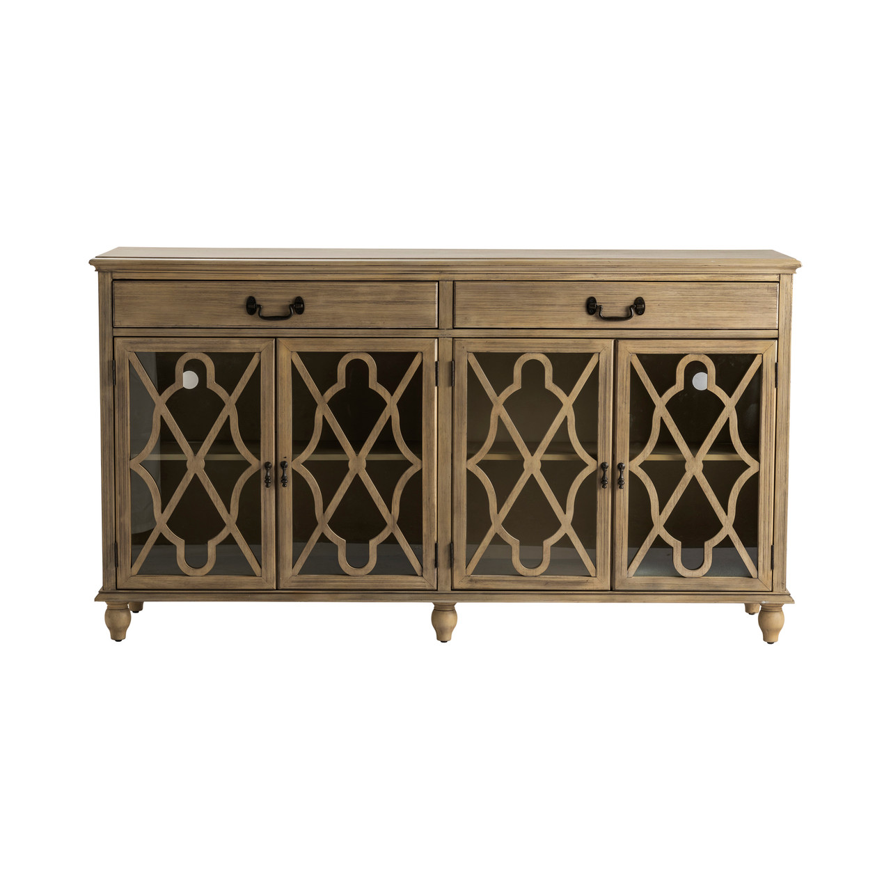 CRESTVIEW COLLECTION CVFVR8015 Hawthorne Estate 2 Drawer 4 Door Fretwork Sideboard