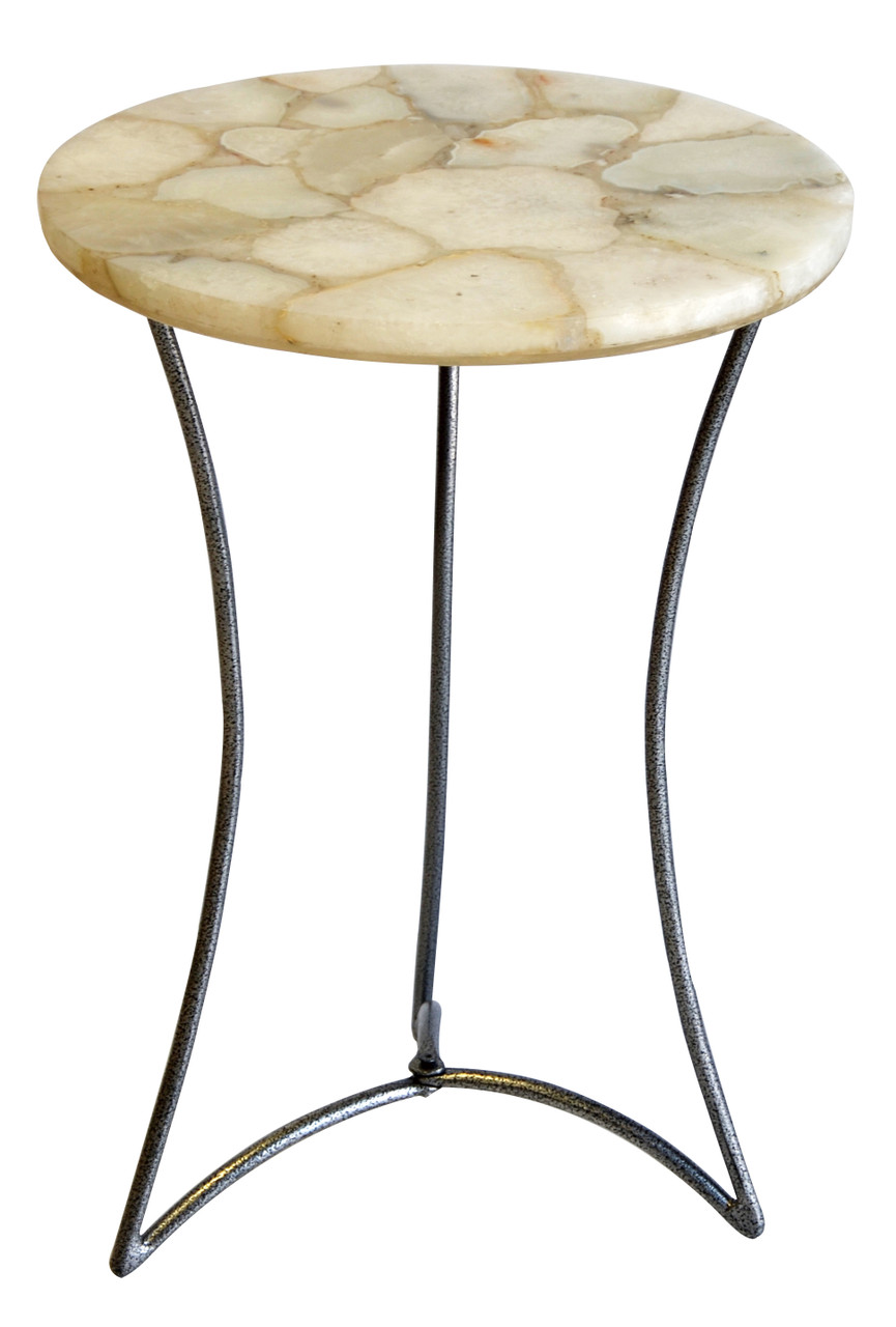 CRESTVIEW COLLECTION CVFNR501 Bengal Manor Cream Agate Table