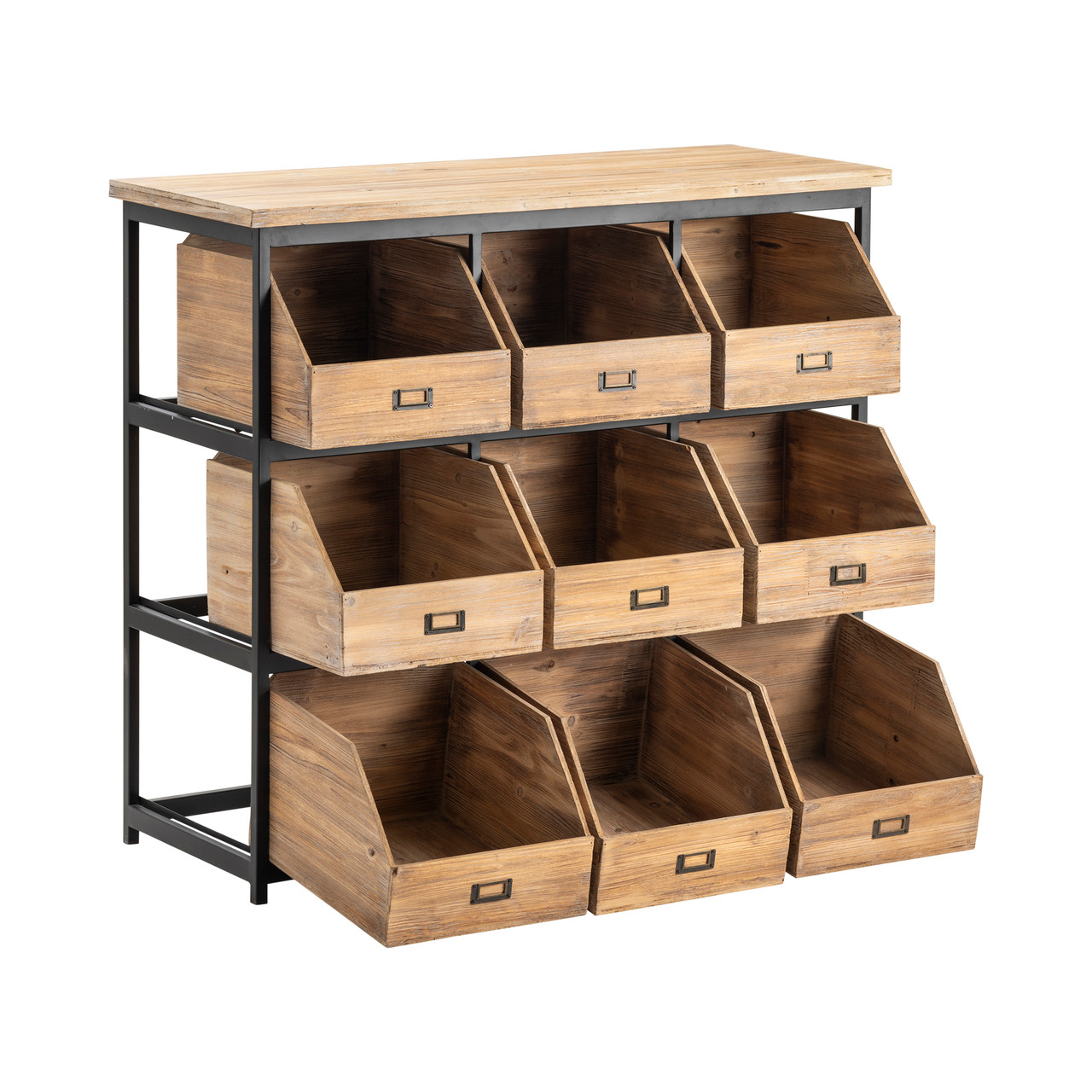 CRESTVIEW COLLECTION CVFZR5054 41x15.75x39" WD Msh Storage Bin, 1 PK/20.81'