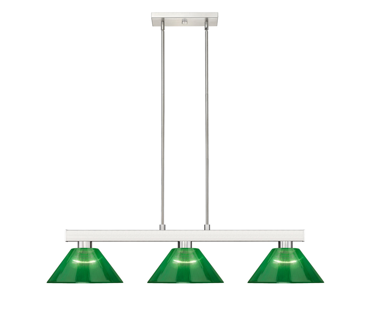 Z-LITE 152BN-ARG 3 Light Billiard Light, Brushed Nickel