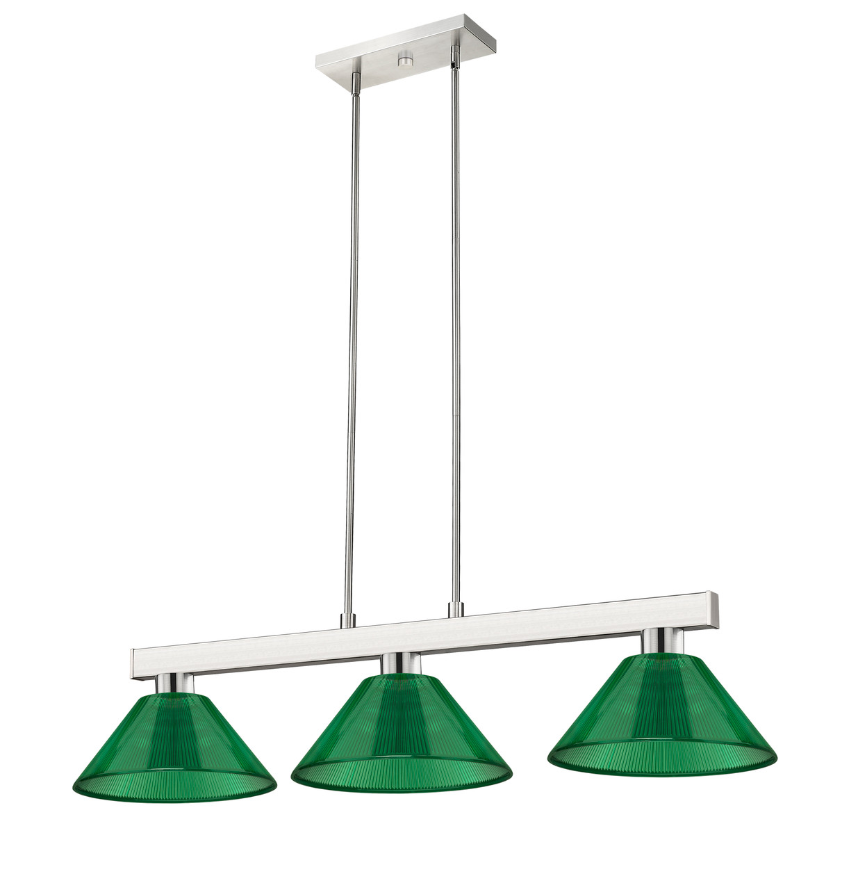 Z-LITE 152BN-ARG 3 Light Billiard Light, Brushed Nickel