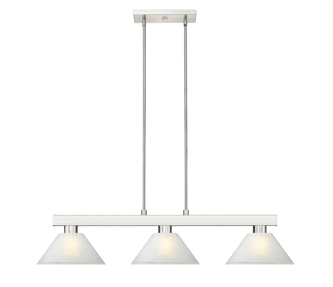 Z-LITE 152BN-AWL14 3 Light Billiard Light, Brushed Nickel