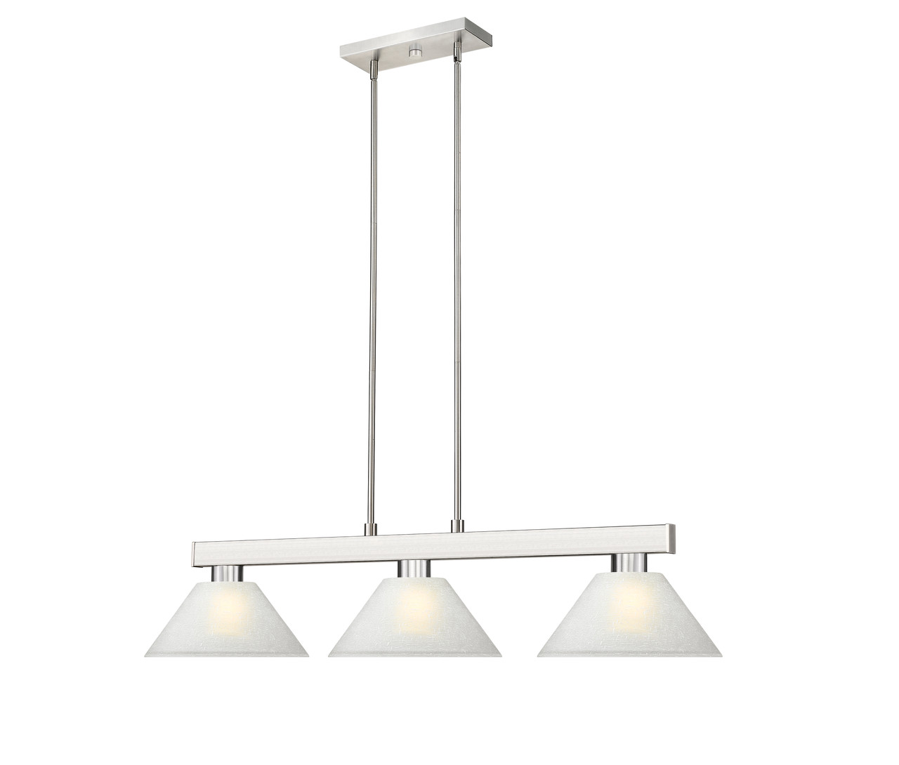 Z-LITE 152BN-AWL14 3 Light Billiard Light, Brushed Nickel