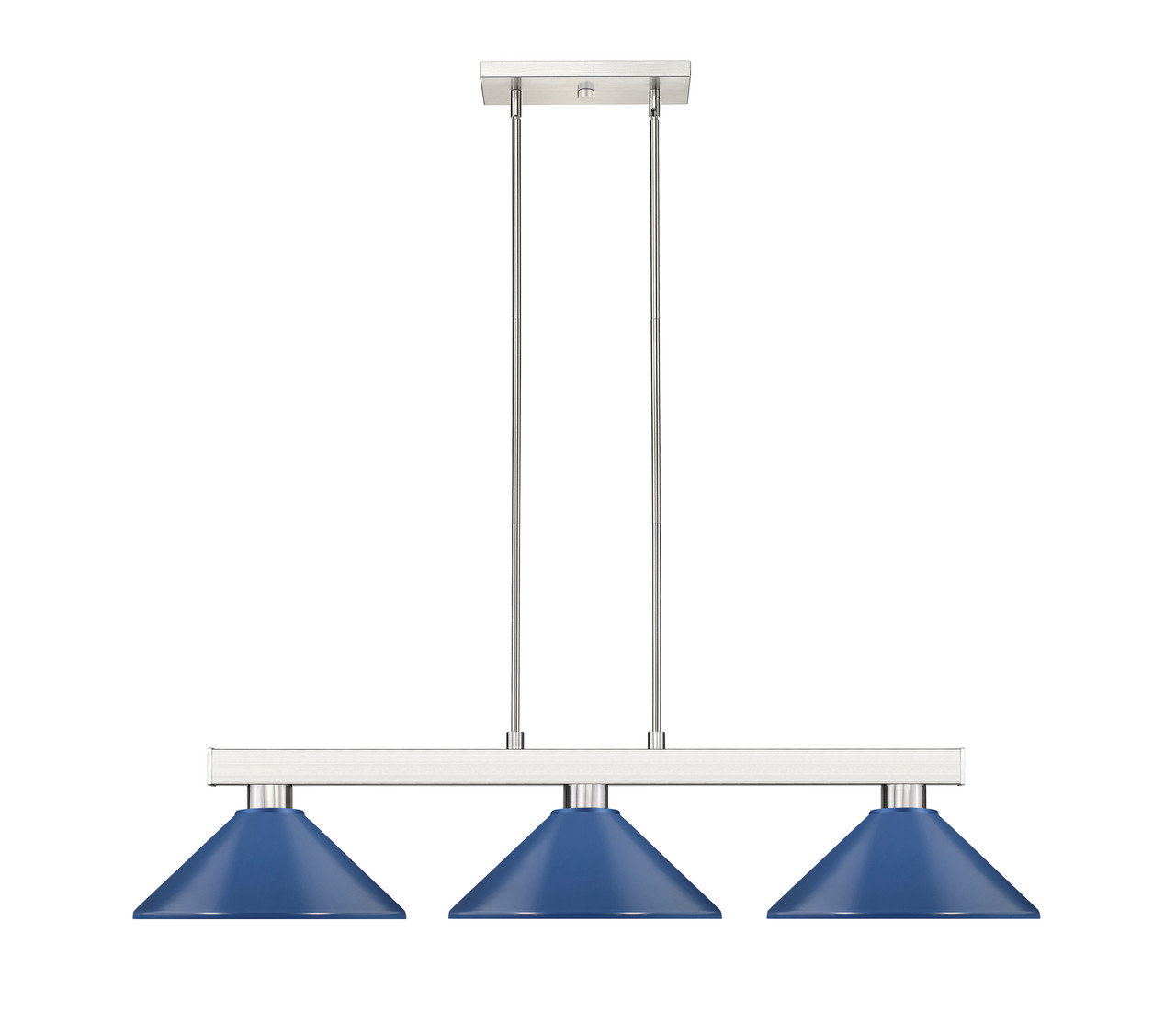 Z-LITE 152BN-MNB 3 Light Billiard Light, Brushed Nickel