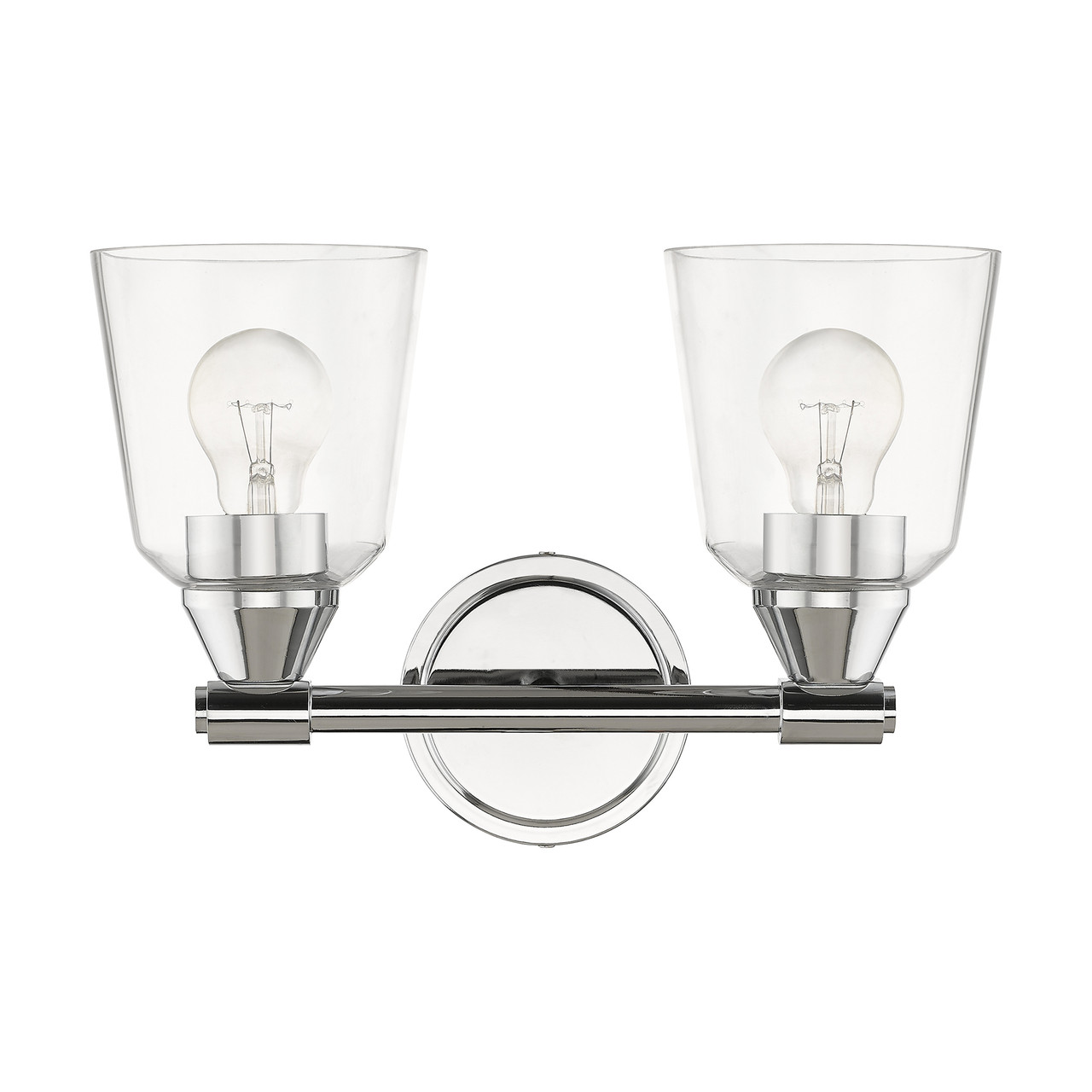 LIVEX LIGHTING 16782-05 2 Light Polished Chrome Vanity Sconce