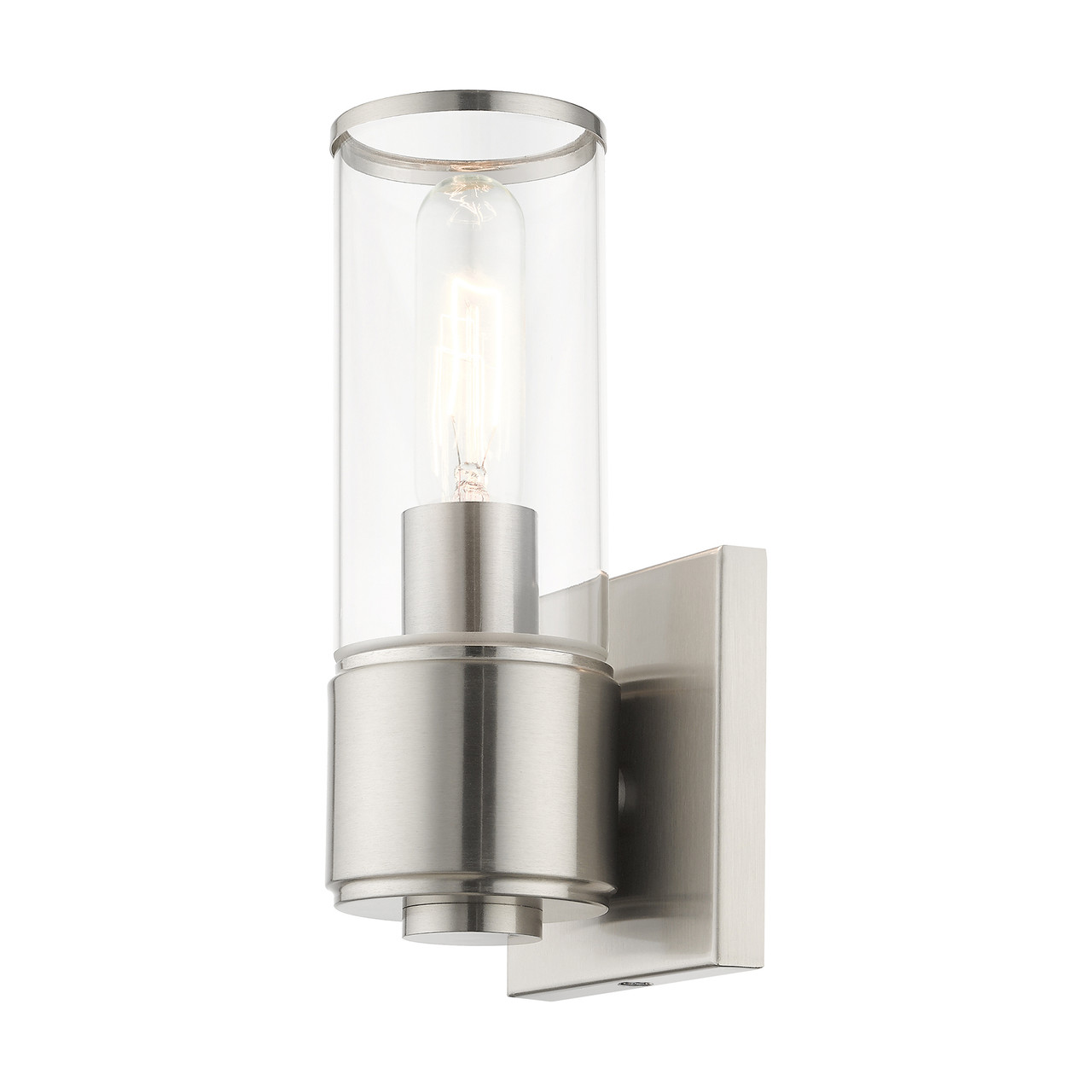 LIVEX LIGHTING 17141-91 1 Light Brushed Nickel ADA Sconce