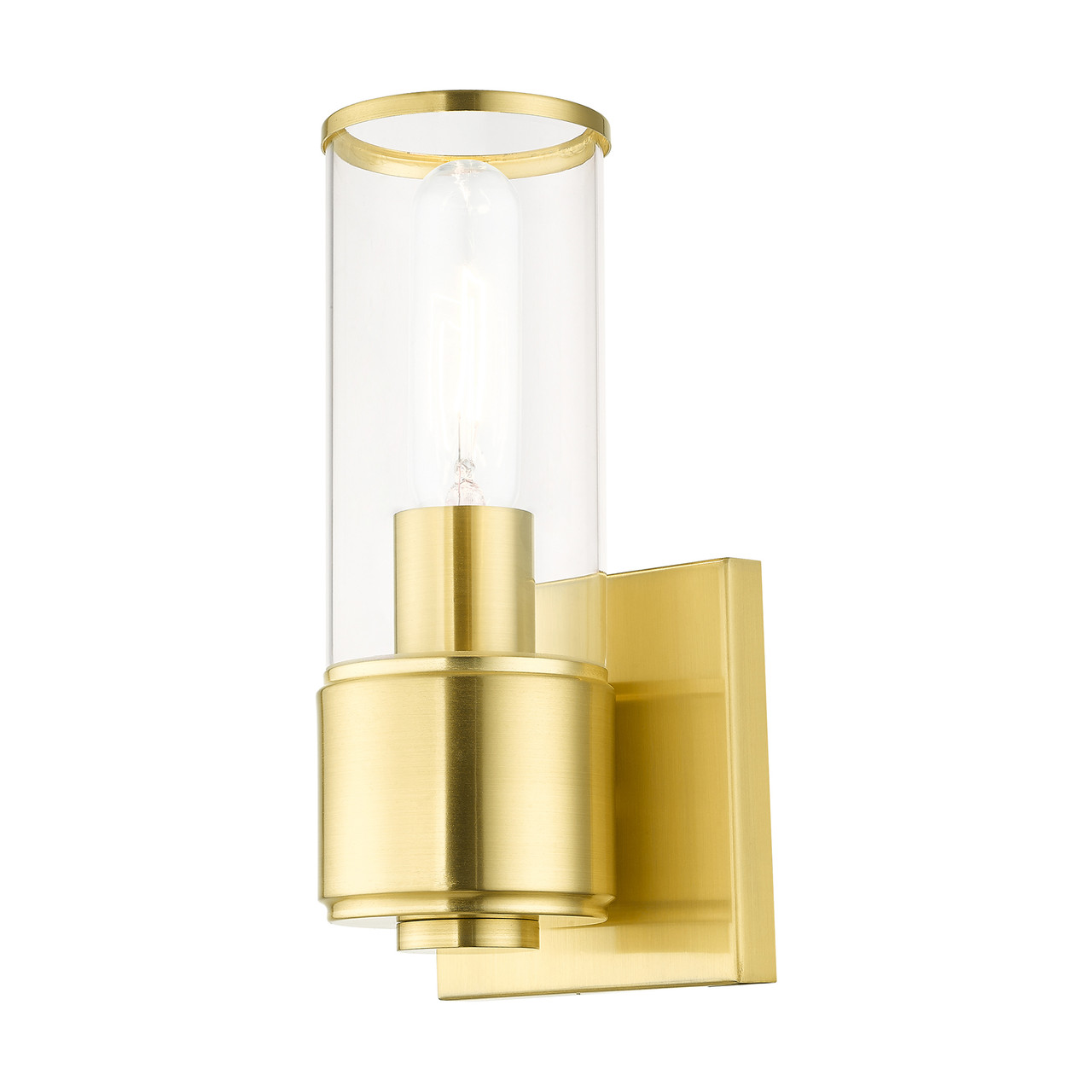 LIVEX LIGHTING 17141-12 1 Light Satin Brass ADA Sconce