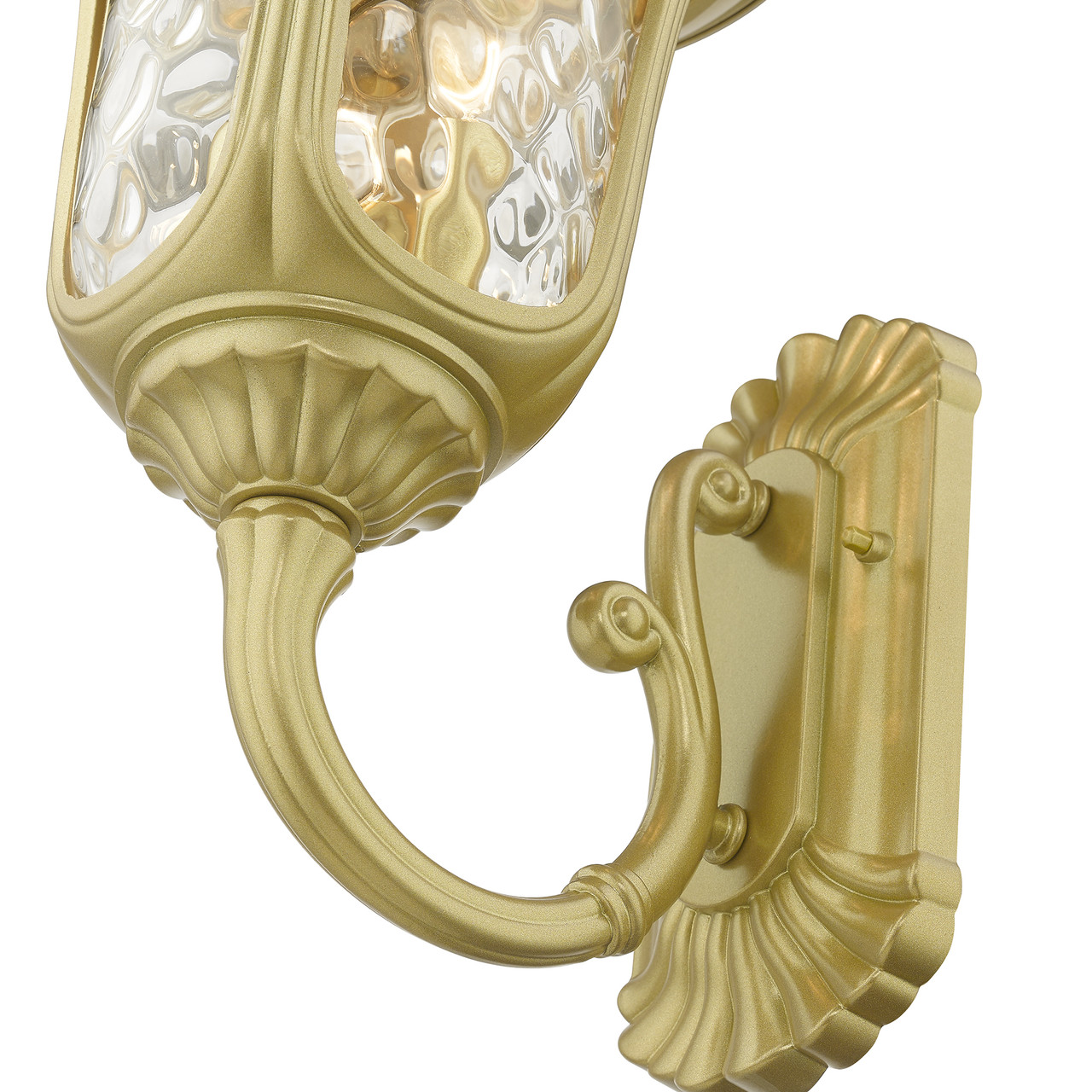 LIVEX LIGHTING 7856-33 3 Light Soft Gold Outdoor Large Wall Lantern