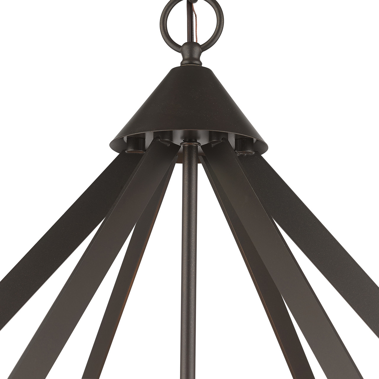 LIVEX LIGHTING 40926-92 6 Light English Bronze Chandelier with Antique Brass Finish Accents