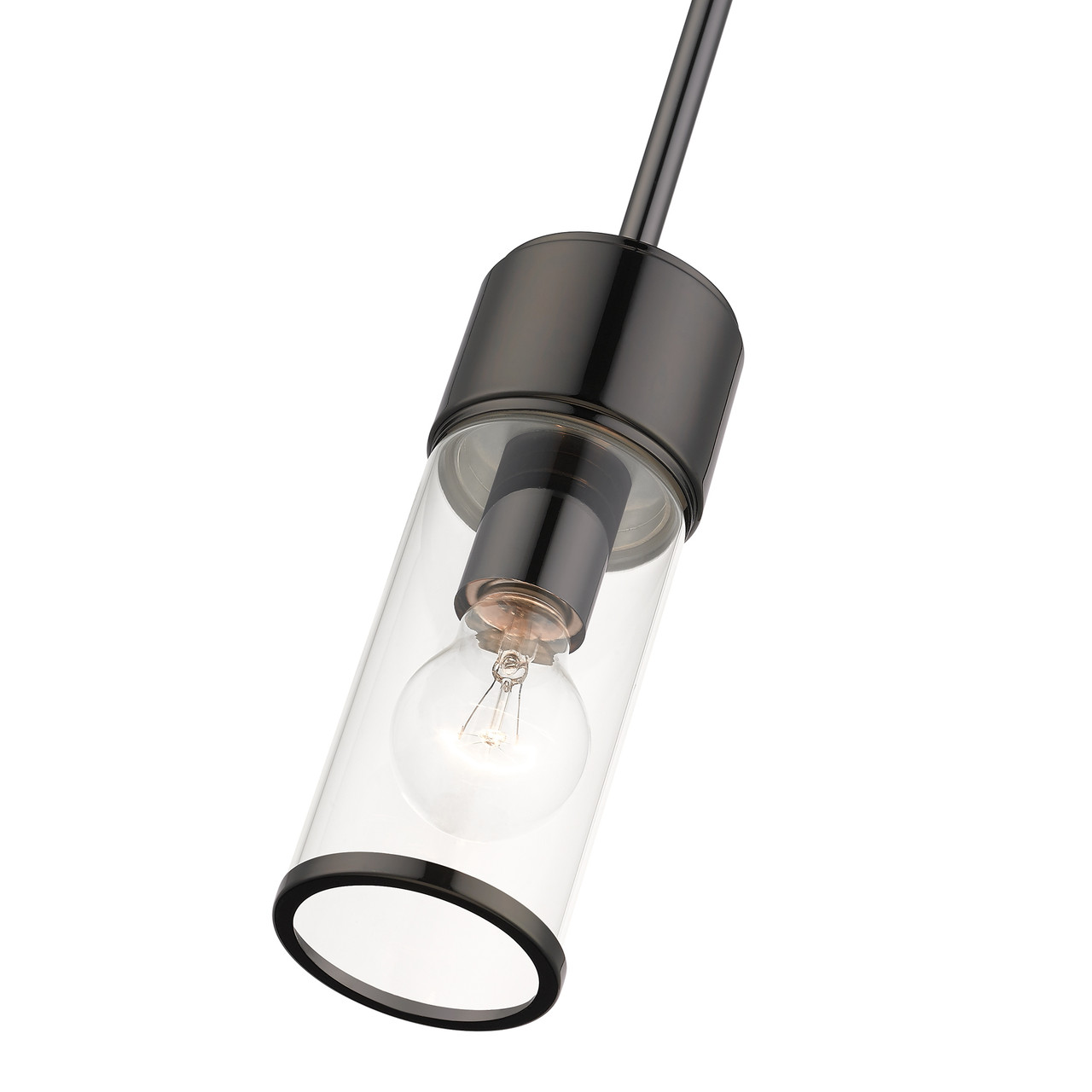 LIVEX LIGHTING 17140-46 1 Light Black Chrome Mini Pendant