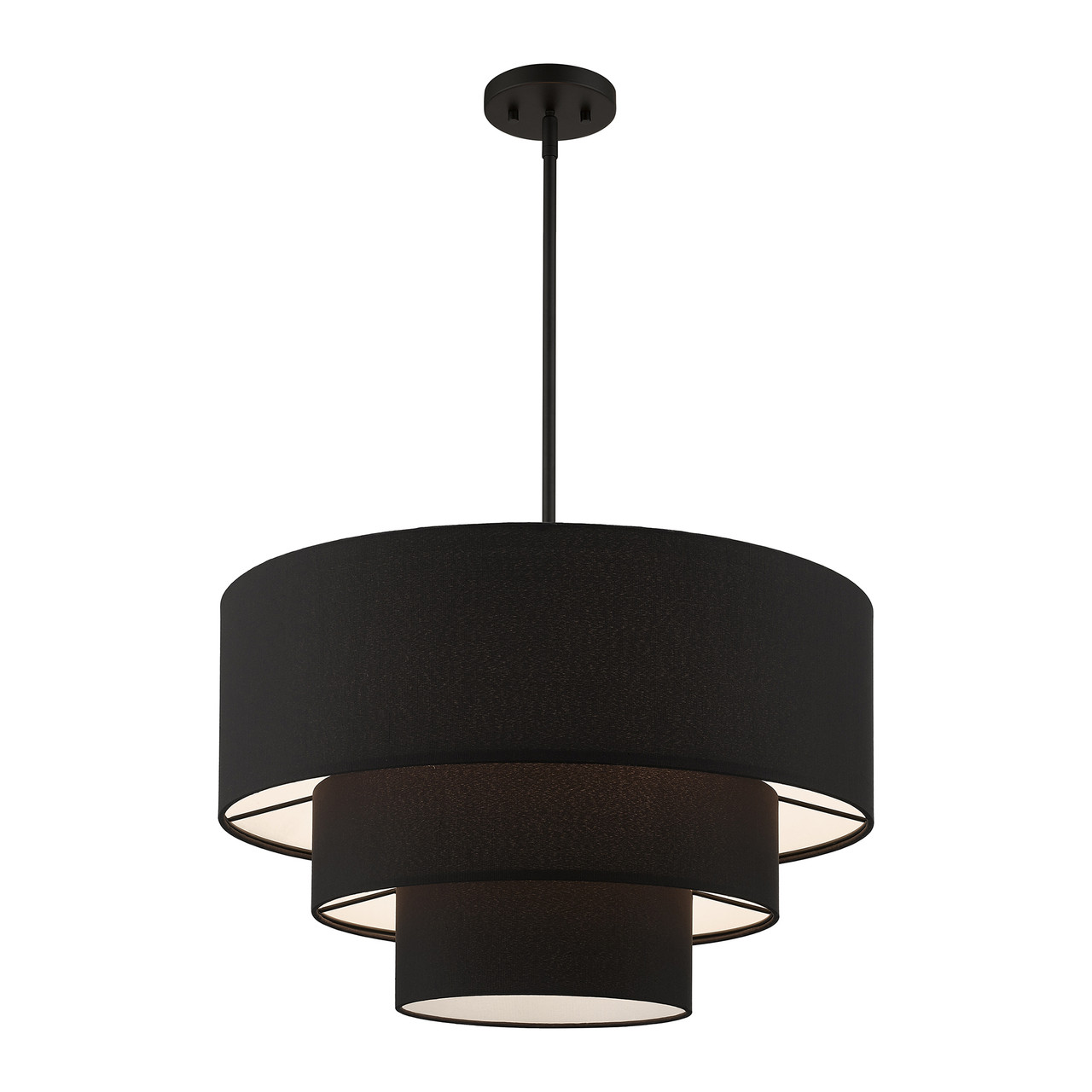 LIVEX LIGHTING 50274-04 4 Light Black Pendant Chandelier