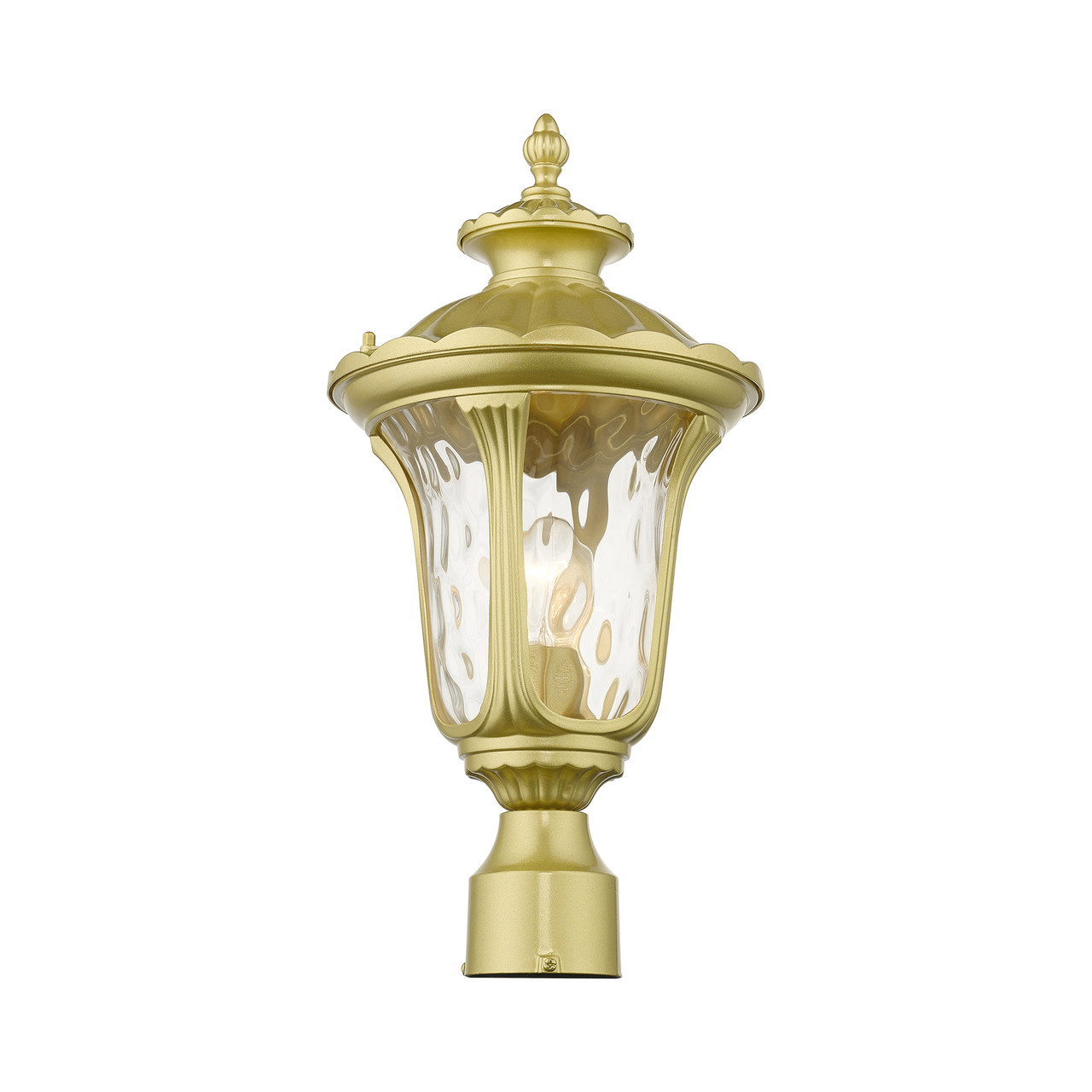 LIVEX LIGHTING 7855-33 1 Light Soft Gold Outdoor Medium Post Top Lantern