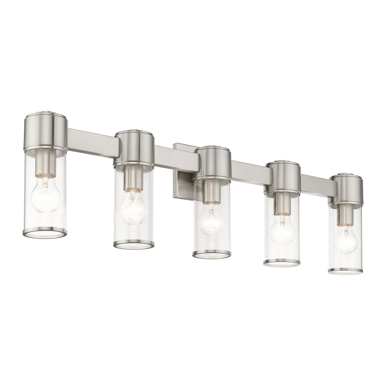 LIVEX LIGHTING 17145-91 5 Light Brushed Nickel Large Vanity Sconce