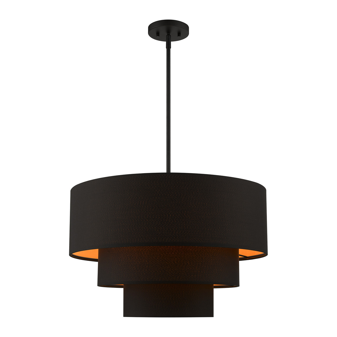 LIVEX LIGHTING 45619-04 4 Light Black Pendant Chandelier
