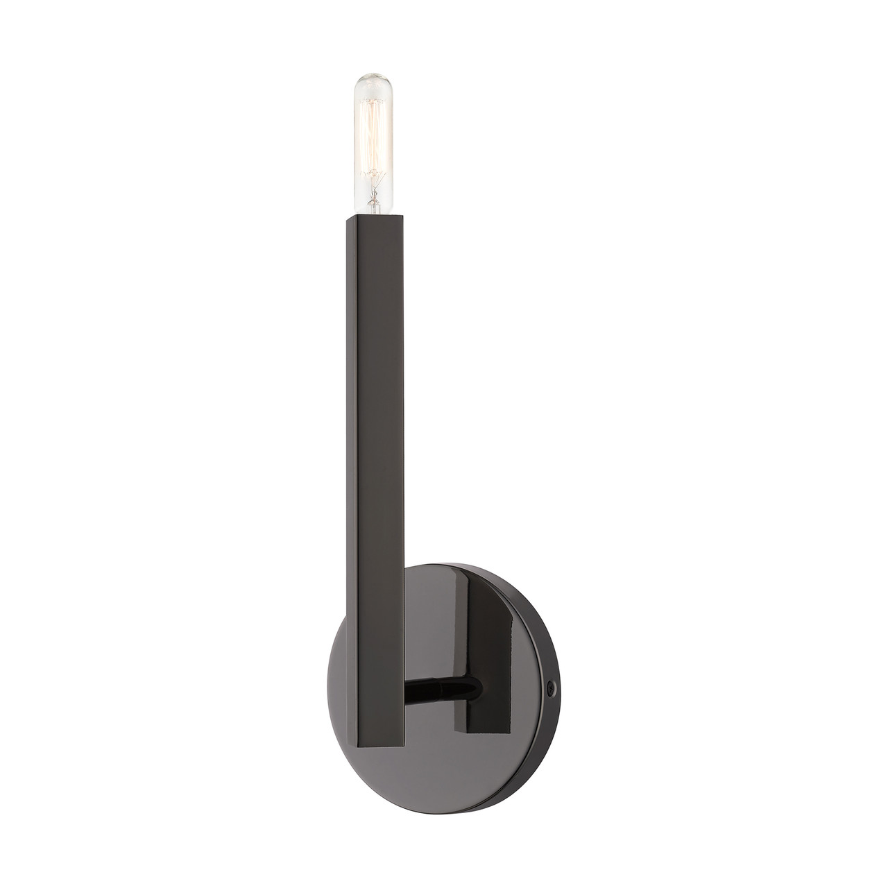 LIVEX LIGHTING 46980-46 1 Light Black Chrome ADA Sconce