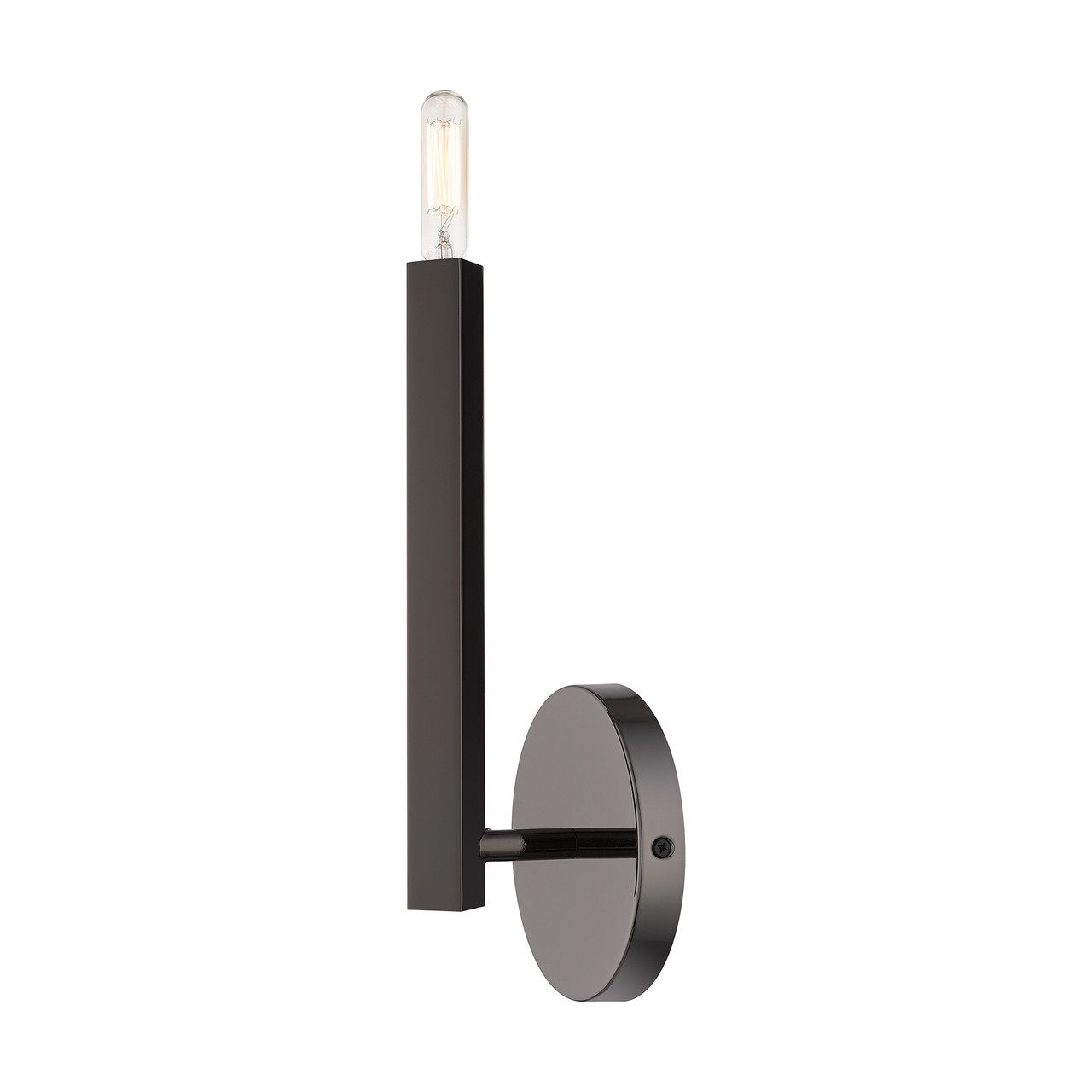 LIVEX LIGHTING 46980-46 1 Light Black Chrome ADA Sconce