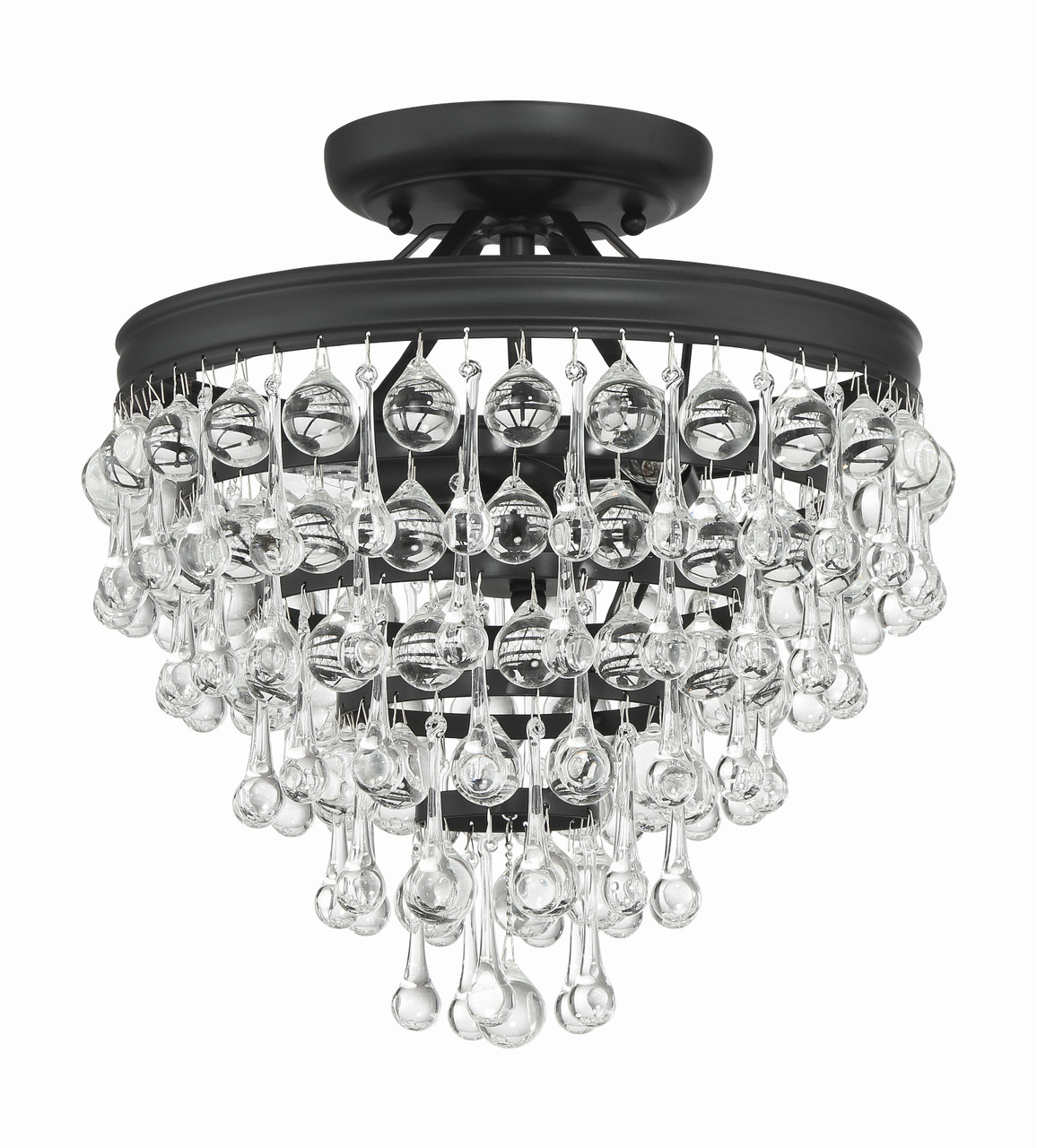 CRYSTORAMA 130-MK_CEILING Calypso 3 Light Matte Black Ceiling Mount