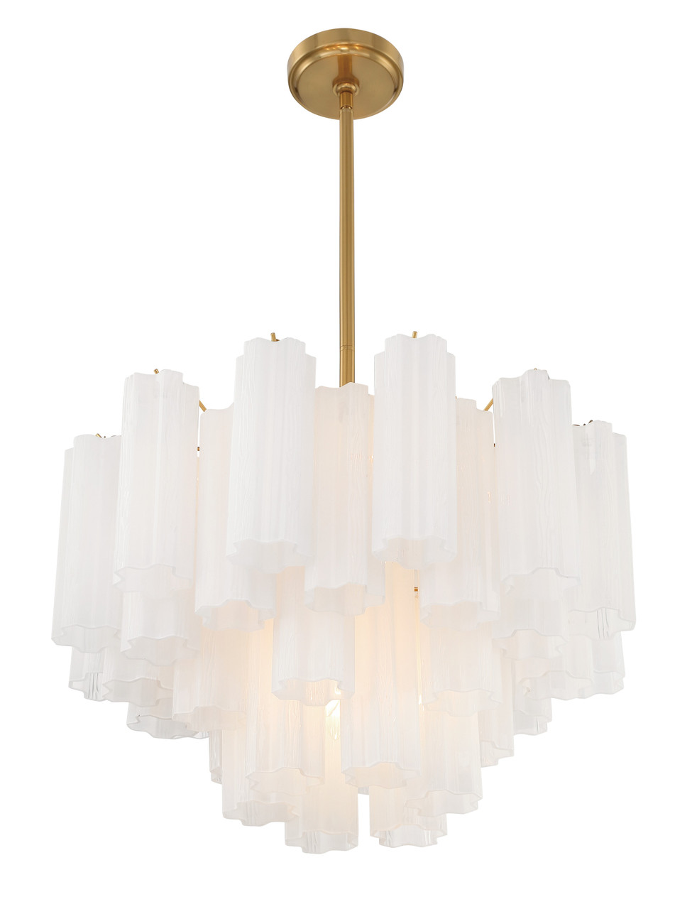 CRYSTORAMA ADD-308-AG-WH Addis 9 Light Aged Brass Chandelier