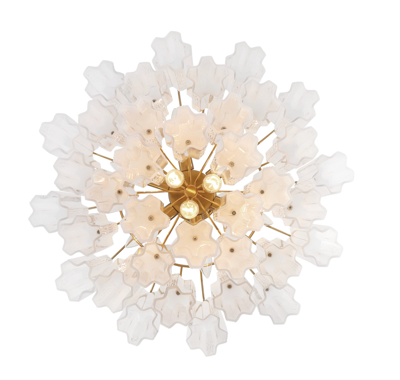CRYSTORAMA ADD-308-AG-WH Addis 9 Light Aged Brass Chandelier