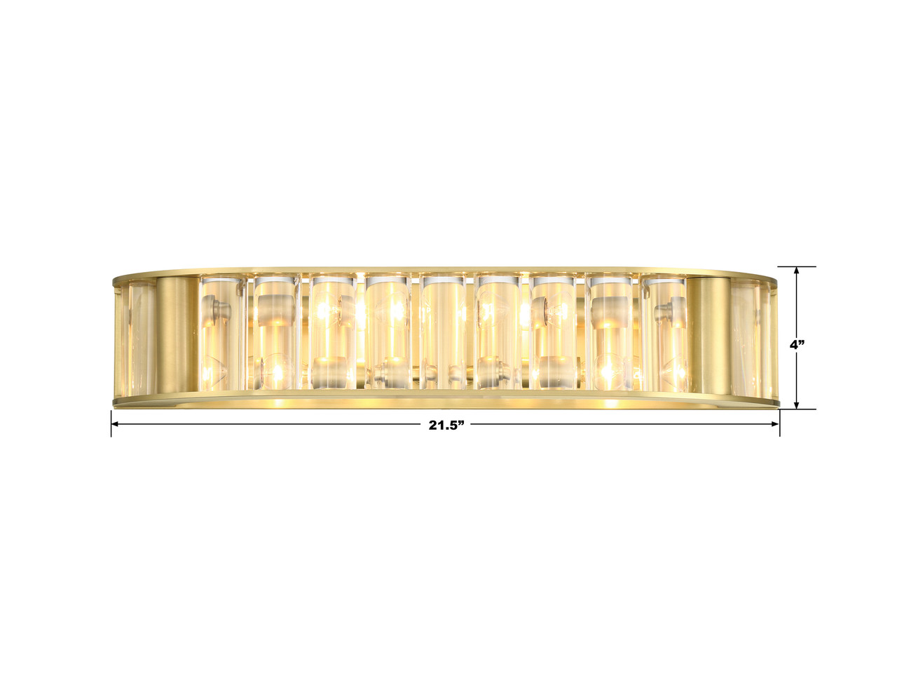 CRYSTORAMA FAR-6005-AG Libby Langdon for Crystorama Farris 4 Light Aged Brass Bathroom Vanity