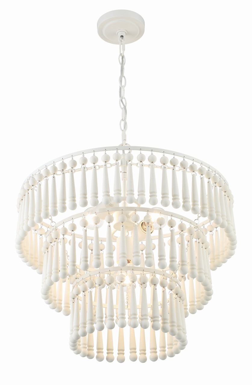 CRYSTORAMA TIA-7103-MT Tiana 3 Light Matte White Pendant