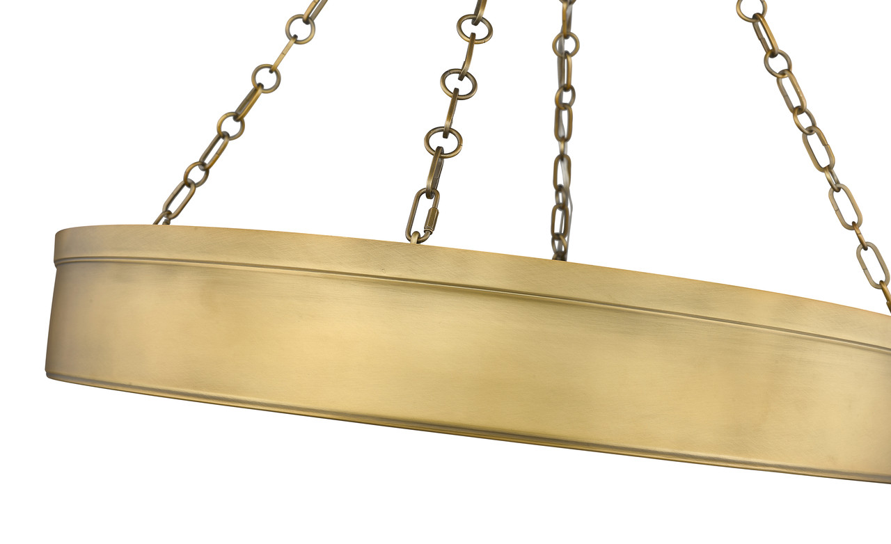 Z-LITE 1944P33-RB-LED 3-Light Pendant, Rubbed Brass