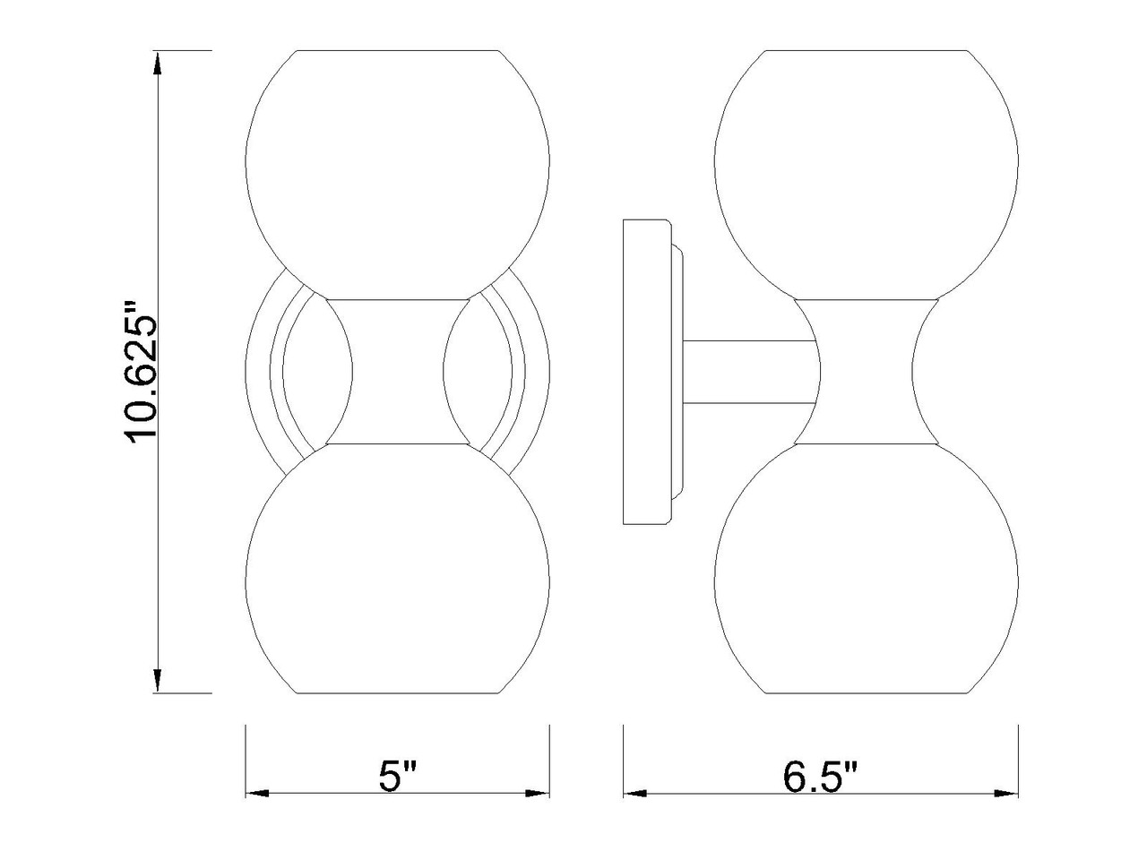 Z-LITE 494-2S-CH 2-Light Wall Sconce, Chrome