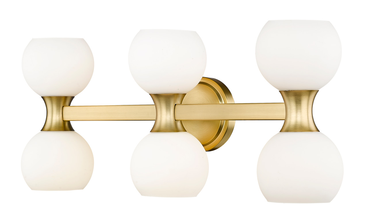 Z-LITE 494-6V-MGLD 6-Light Vanity, Modern Gold