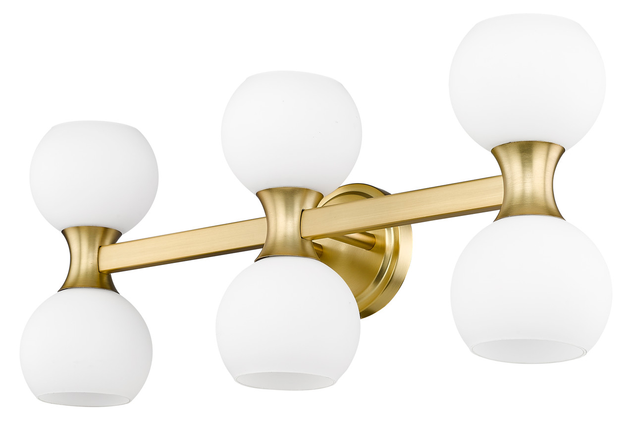 Z-LITE 494-6V-MGLD 6-Light Vanity, Modern Gold