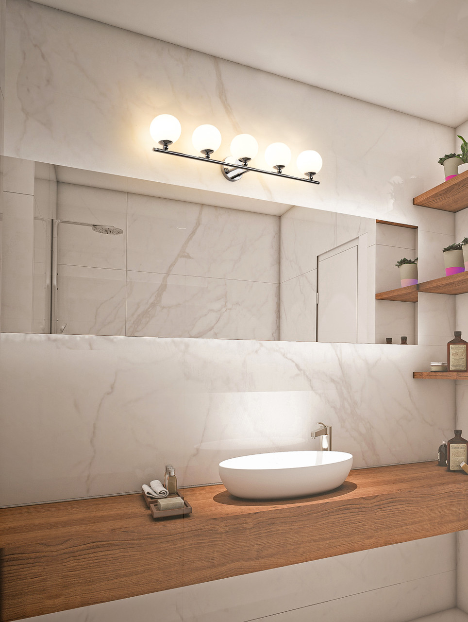 Z-LITE 1100-5V-CH 5-Light Vanity, Chrome