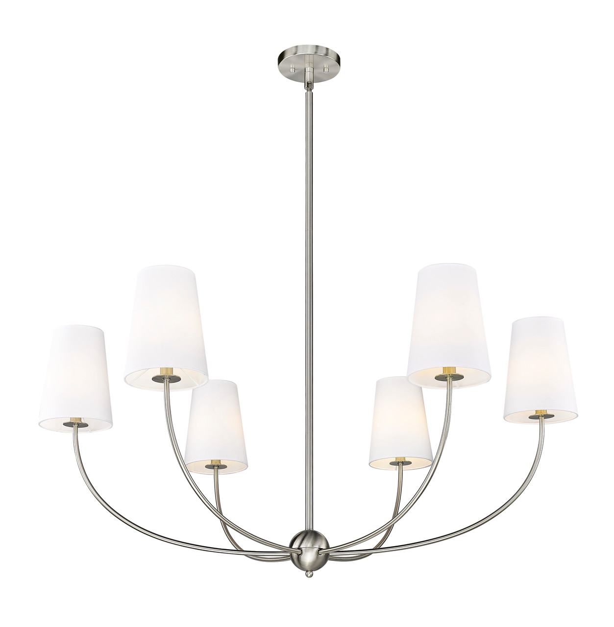 Z-LITE 3040-42BN 6-Light Chandelier, Brushed Nickel