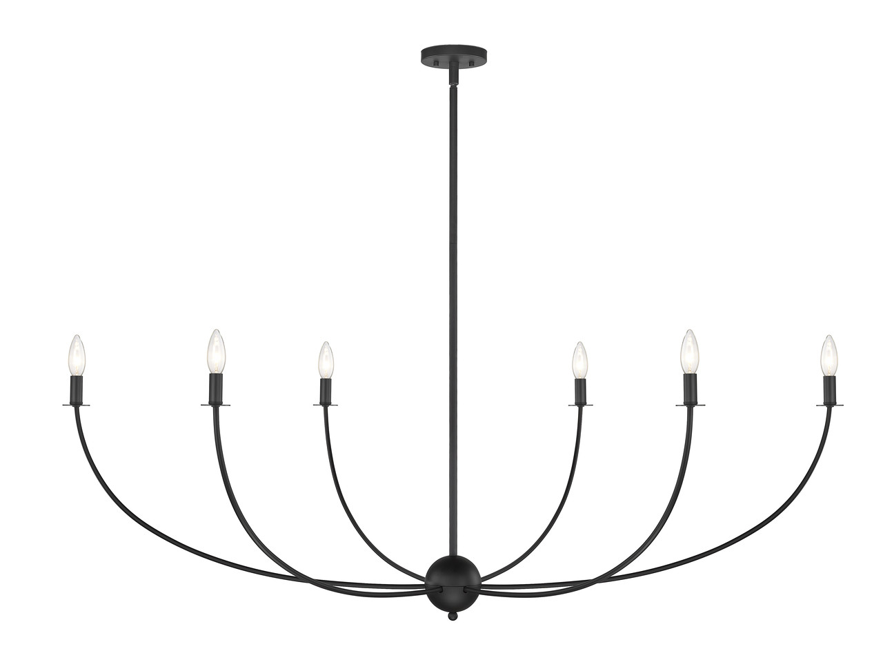 Z-LITE 3040-62MB 6-Light Chandelier, Matte Black