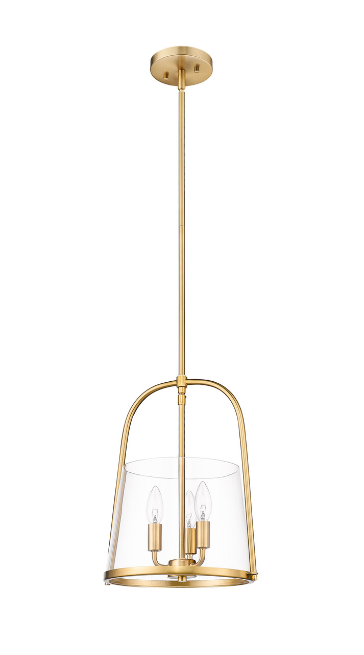 Z-LITE 3041P12-MGLD 3-Light Pendant, Modern Gold