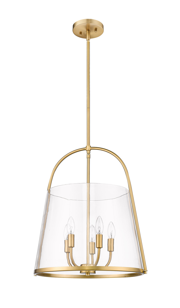 Z-LITE 3041P18-MGLD 5-Light Pendant, Modern Gold