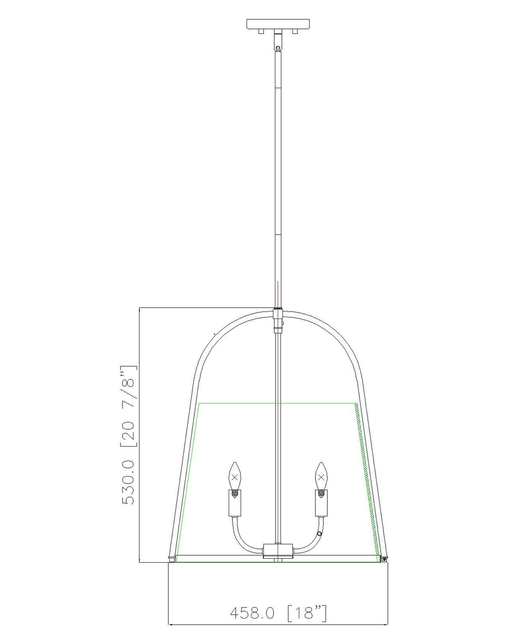 Z-LITE 3041P18-MGLD 5-Light Pendant, Modern Gold