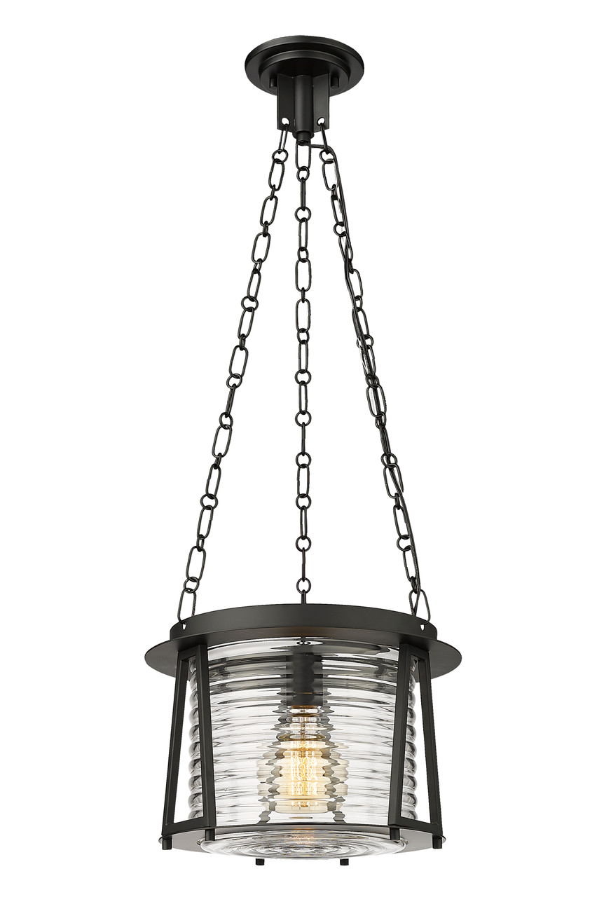 Z-LITE 7503P13-MB 1-Light Pendant, Matte Black