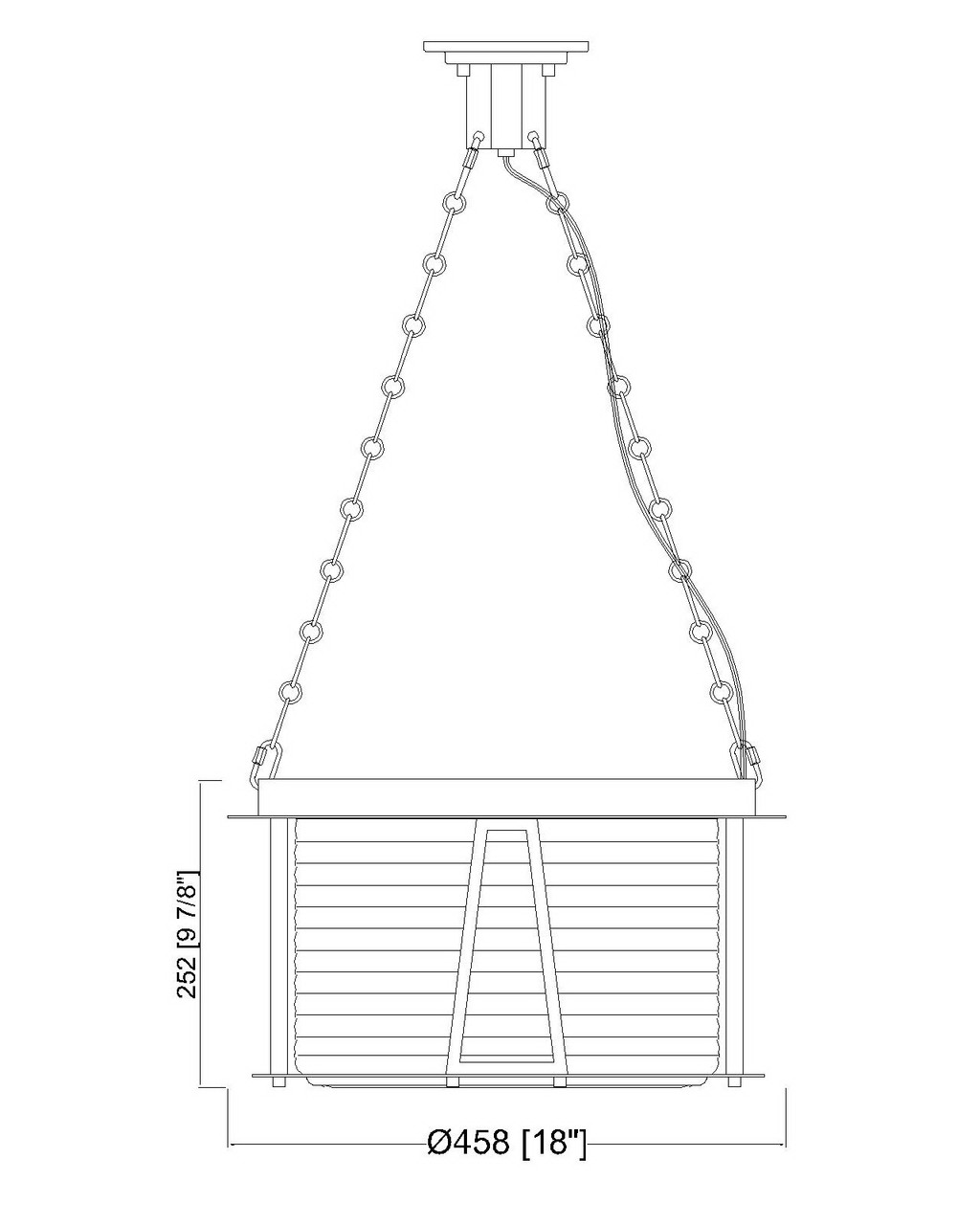 Z-LITE 7503P18-MB 3-Light Pendant, Matte Black