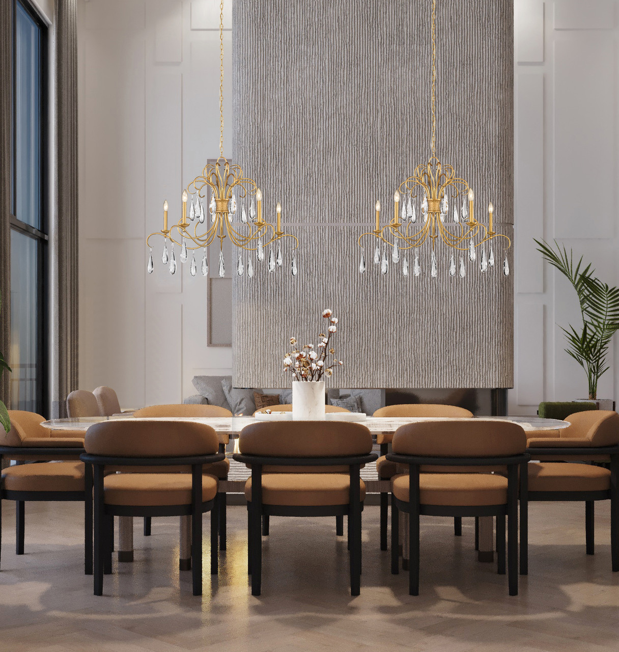 Z-LITE 3039-38GG 5-Light Chandelier, Gilded Gold