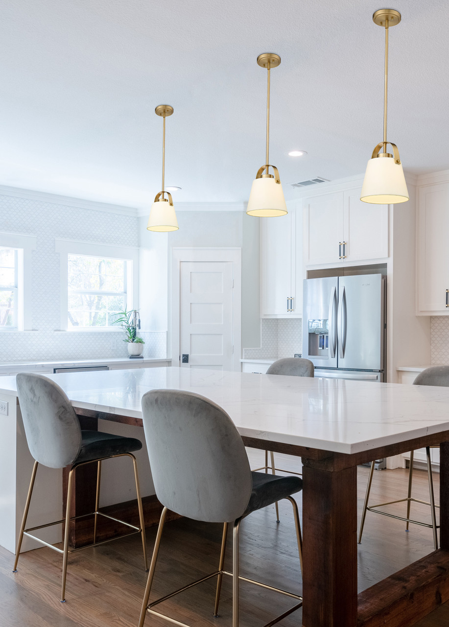 Z-LITE 743P8-HBR 1-Light Pendant, Heritage Brass