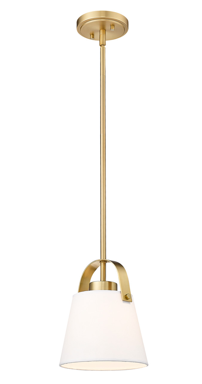 Z-LITE 743P8-HBR 1-Light Pendant, Heritage Brass